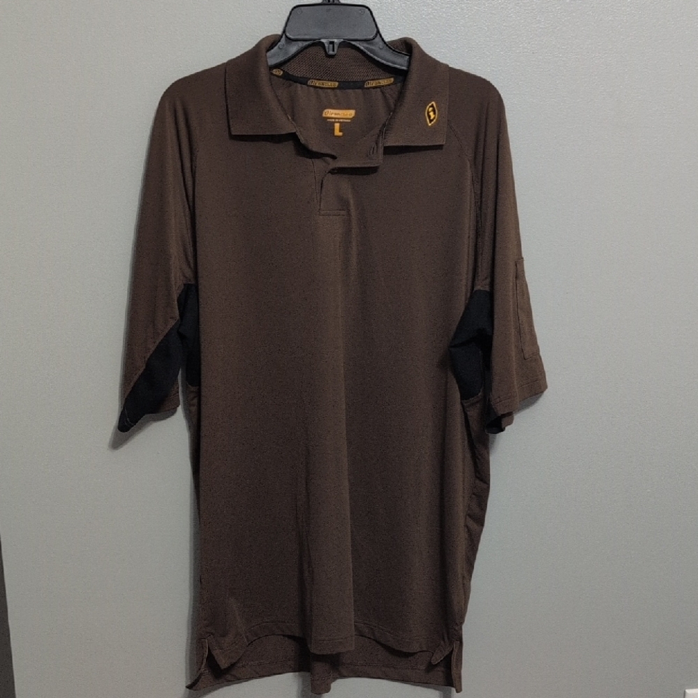 SPRING Ironclad Performance Wear Polo Shirt — Large, Brown, Model# APP-1090-L